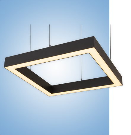 Светильник Quadro серия vs-ds-Quadro в черном корпусе с протоколом управления Dali